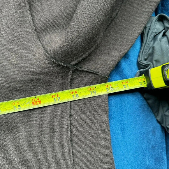 Eileen Fisher 100% Merino Wool Rib Ponte High Collar Jacket Size S,Patch Pocket - Picture 10 of 12